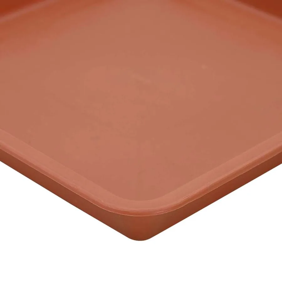 Pots de plantes 6 pcs Rouge brique 33 x 33 x 26 cm Plastique - 8