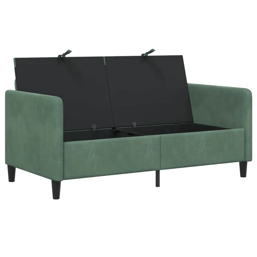 Sofa avec rangement Vert Mer 152 x 78 x 87 cm Polyester - 4
