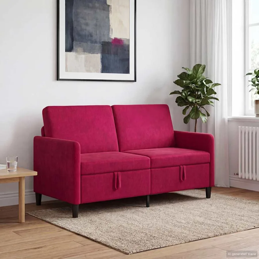 Sofa avec rangement Bordeaux 152 x 78 x 87 cm Polyester
