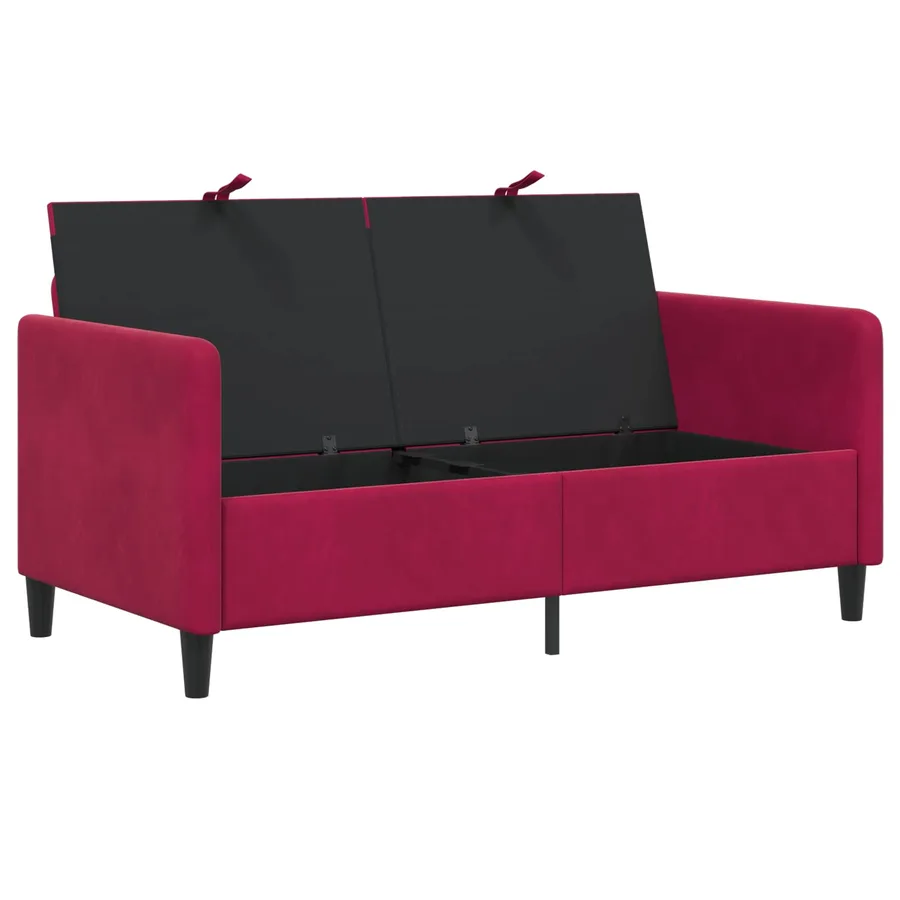 Sofa avec rangement Bordeaux 152 x 78 x 87 cm Polyester - 4