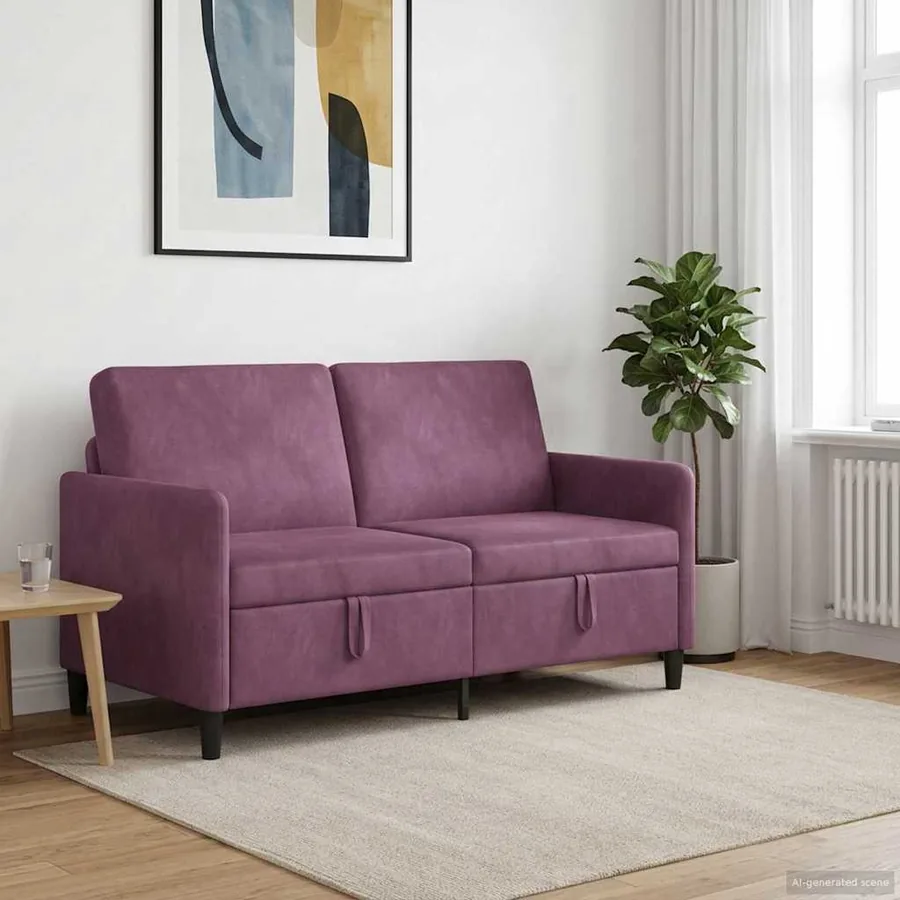Sofa avec rangement Pourpre 152 x 78 x 87 cm Polyester