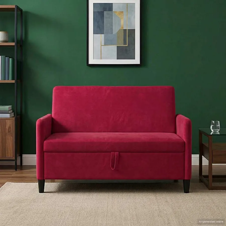 Sofa avec rangement Bordeaux 122 x 78 x 87 cm Polyester