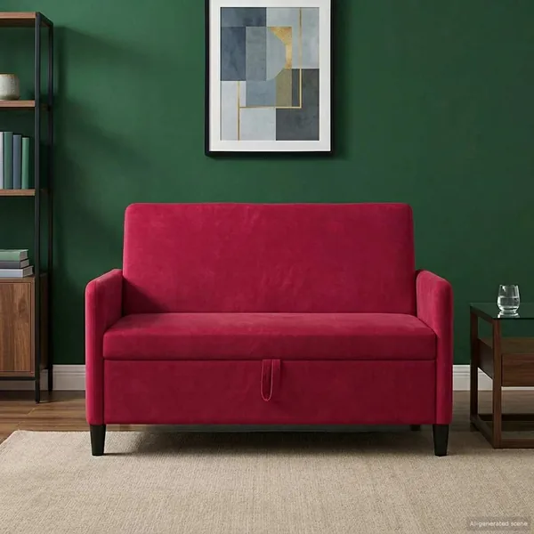 Sofa avec rangement Bordeaux 122 x 78 x 87 cm Polyester