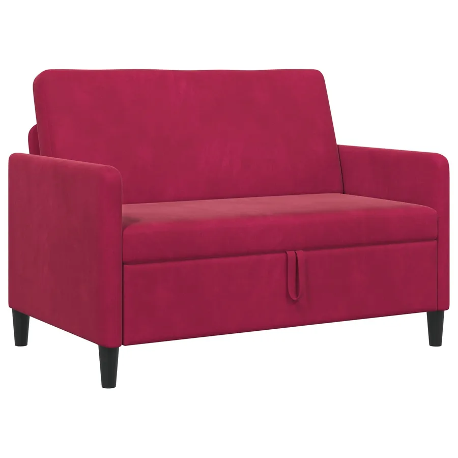 Sofa avec rangement Bordeaux 122 x 78 x 87 cm Polyester - 2