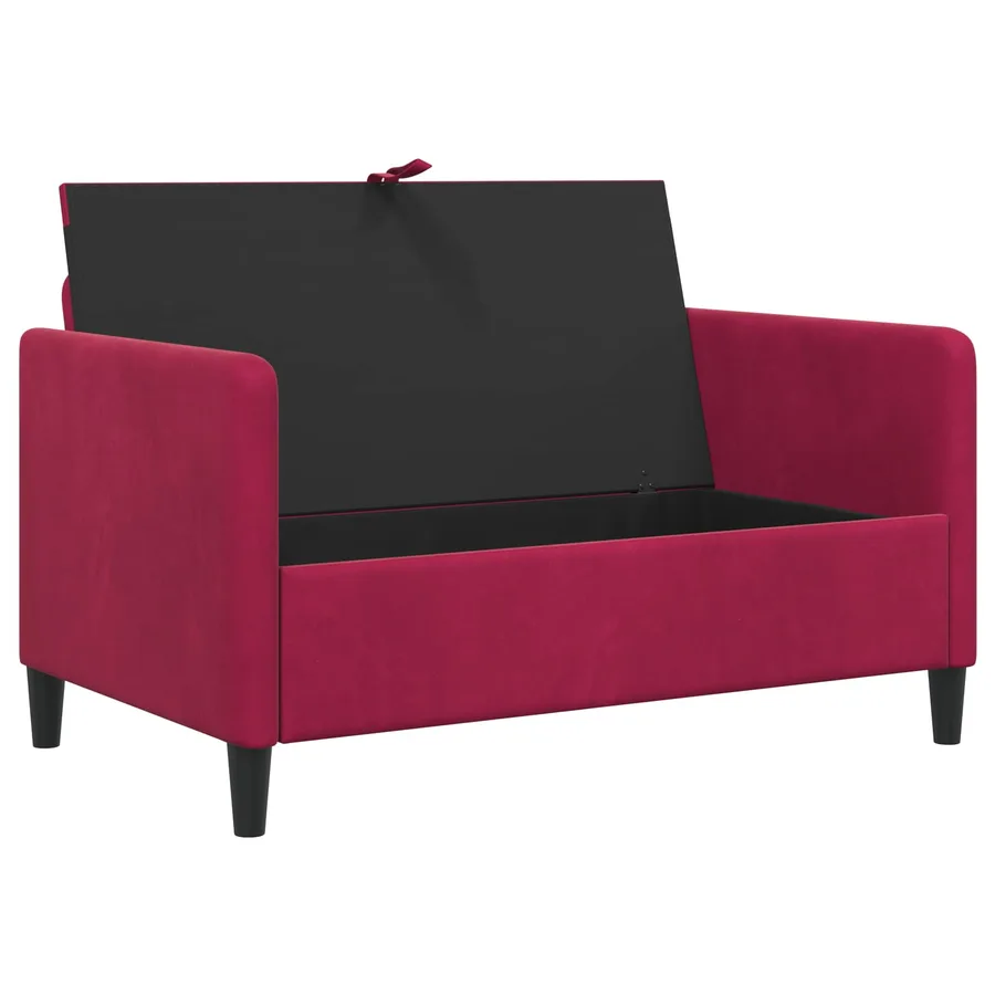 Sofa avec rangement Bordeaux 122 x 78 x 87 cm Polyester - 4