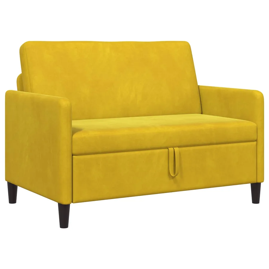 Sofa avec rangement Jaune 122 x 78 x 87 cm Polyester - 2