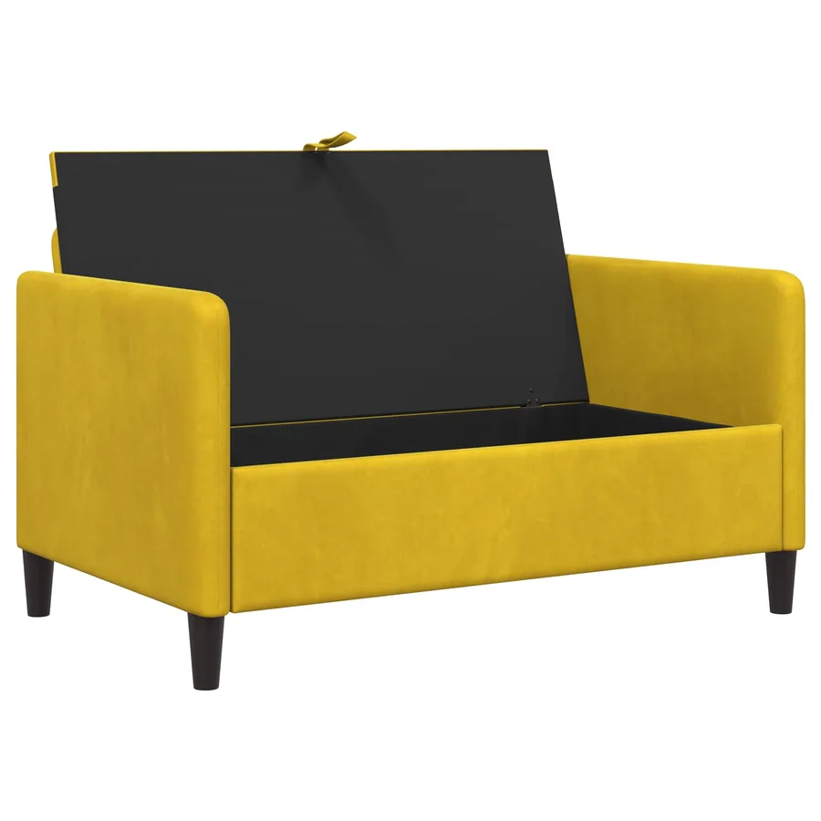 Sofa avec rangement Jaune 122 x 78 x 87 cm Polyester - 4