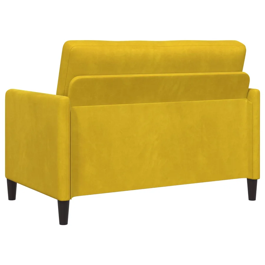 Sofa avec rangement Jaune 122 x 78 x 87 cm Polyester - 5