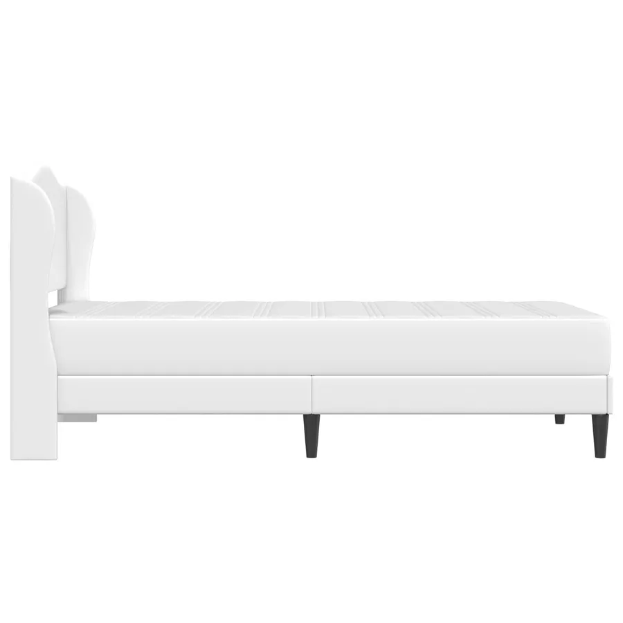 Cadre de lit avec tête de lit Blanc 100 x 200 cm Simili cuir - 7