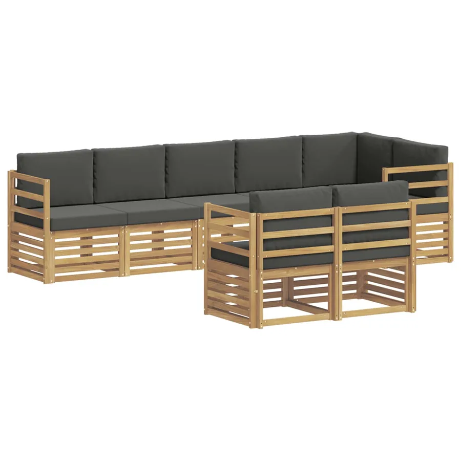 Ensemble de canapés d'extérieur 8 pcs Blanc et anthracite - 2