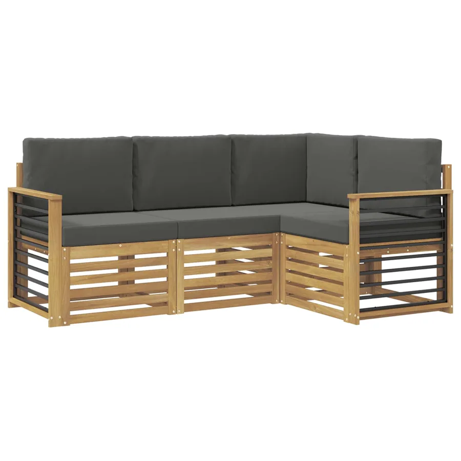 Ensembles de canapés 4 pcs Blanc et anthracite - 2