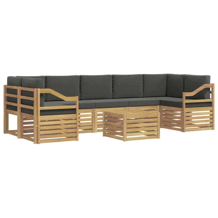 Ensemble de canapés d'extérieur 8 pcs Blanc et anthracite - 2