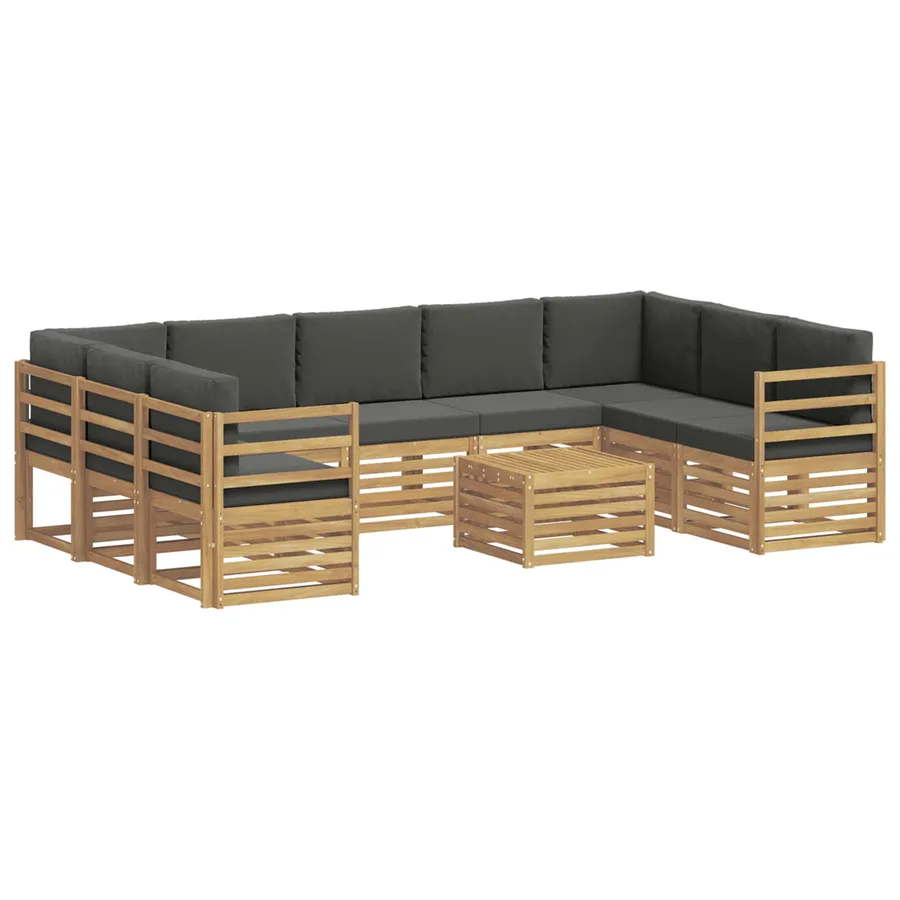 Ensemble de canapés d'extérieur 8 pcs Blanc et Anthracite - 2