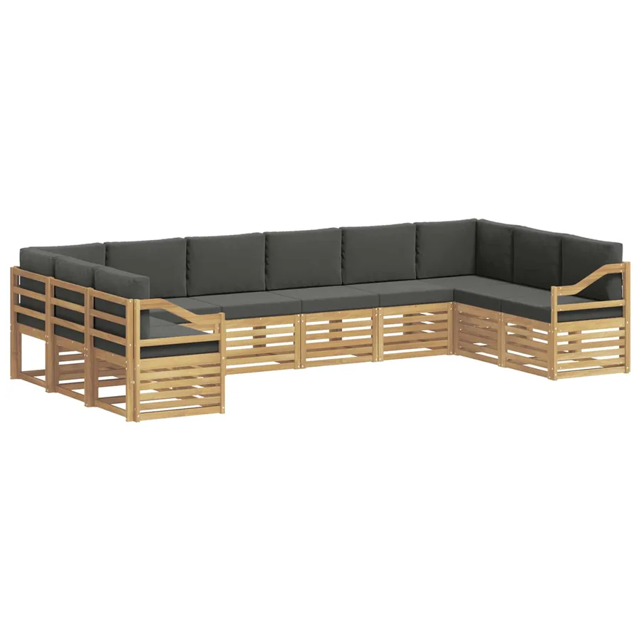 Ensemble de canapé d'angle 10 pcs Blanc et anthracite - 2