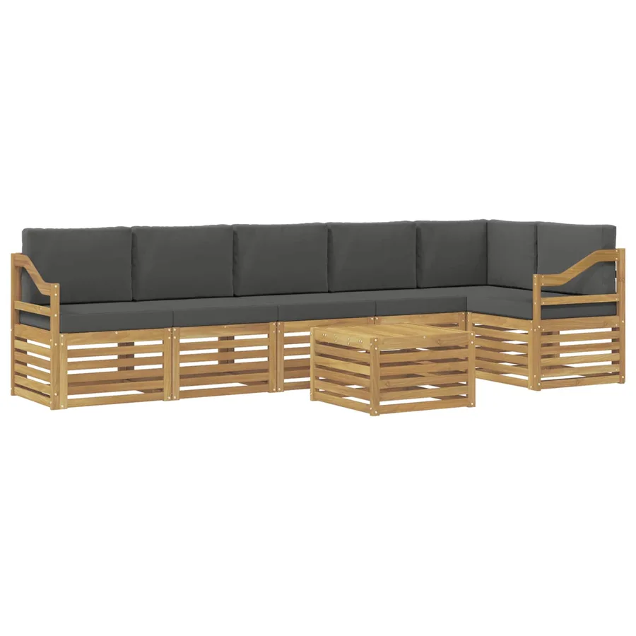 Ensemble de canapés d'extérieur 7 pcs Blanc et anthracite - 2