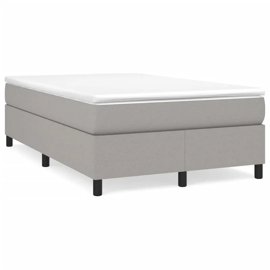 Sommier à lattes de lit avec matelas Gris clair 120x200cm Tissu - 2