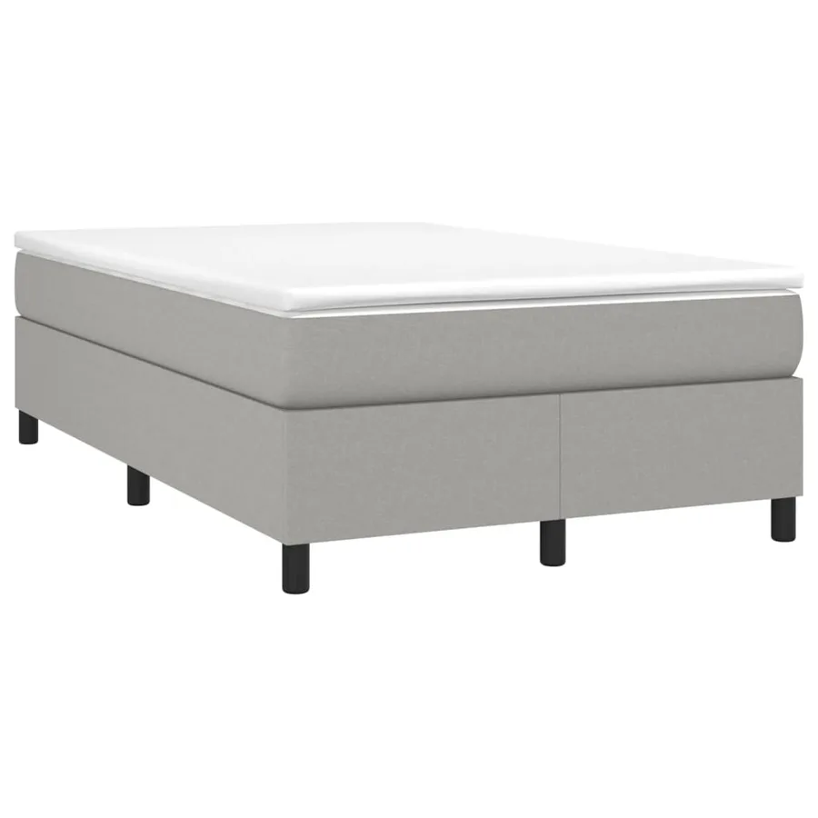 Sommier à lattes de lit avec matelas Gris clair 120x200cm Tissu - 3