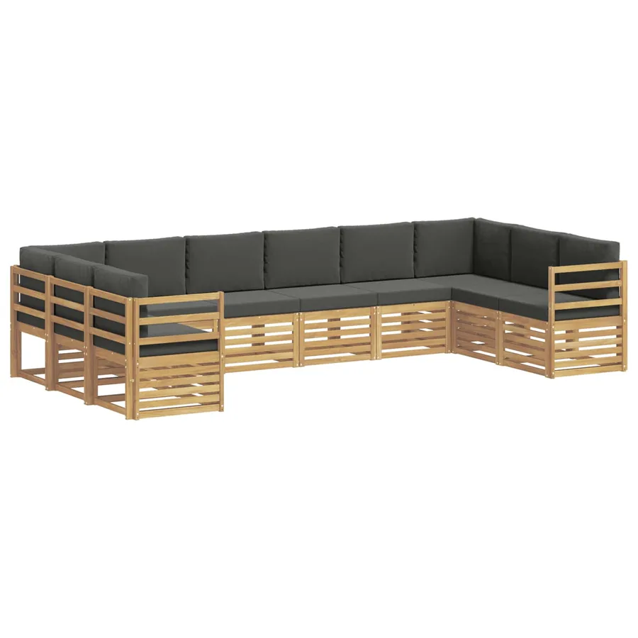 Ensemble de canapé d'angle 10 pcs Blanc et anthracite - 2