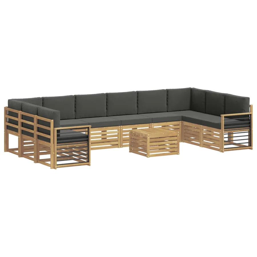 Ensemble de canapés d'extérieur 8 pcs Blanc et Anthracite - 2