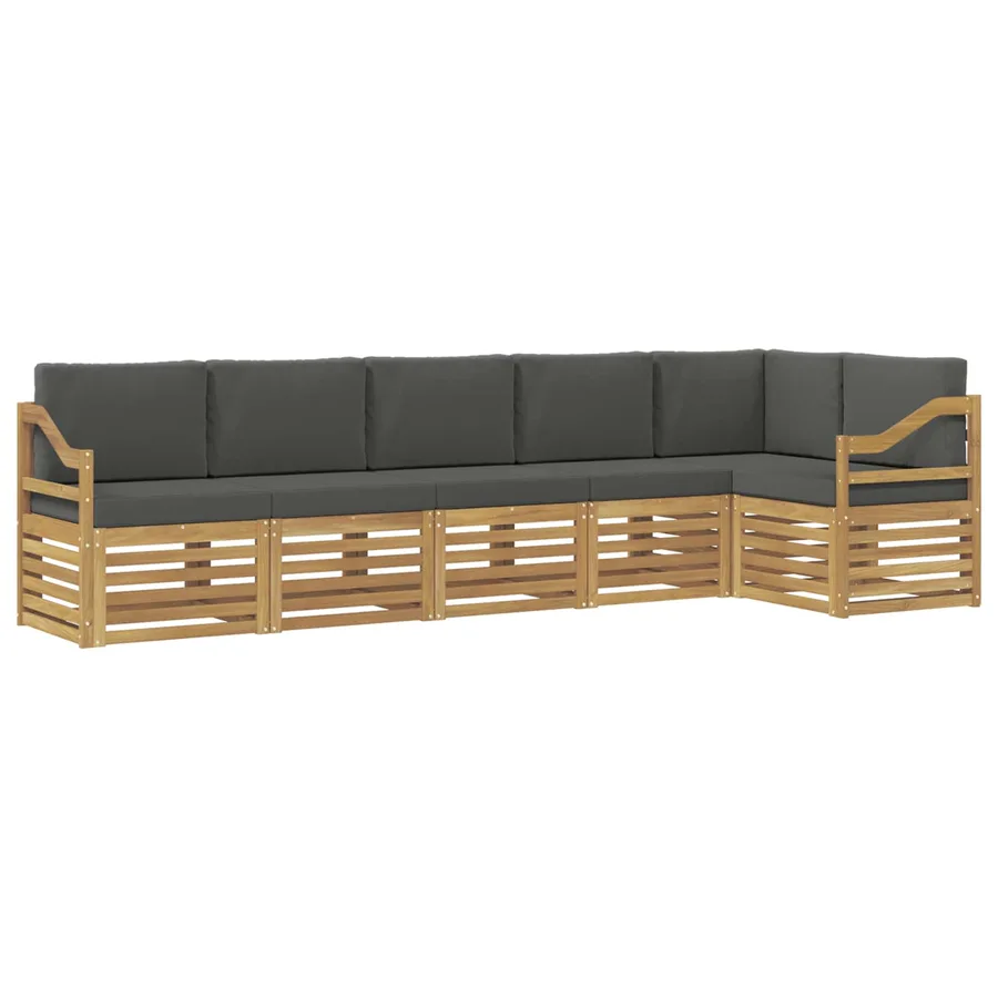 Ensemble de canapés d'extérieur 6 pcs Blanc et anthracite - 2