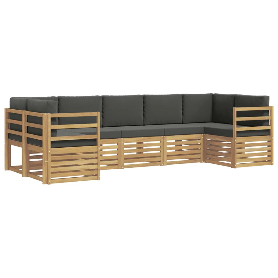 Ensemble de canapé d'angle 7 pcs Blanc et anthracite - 2