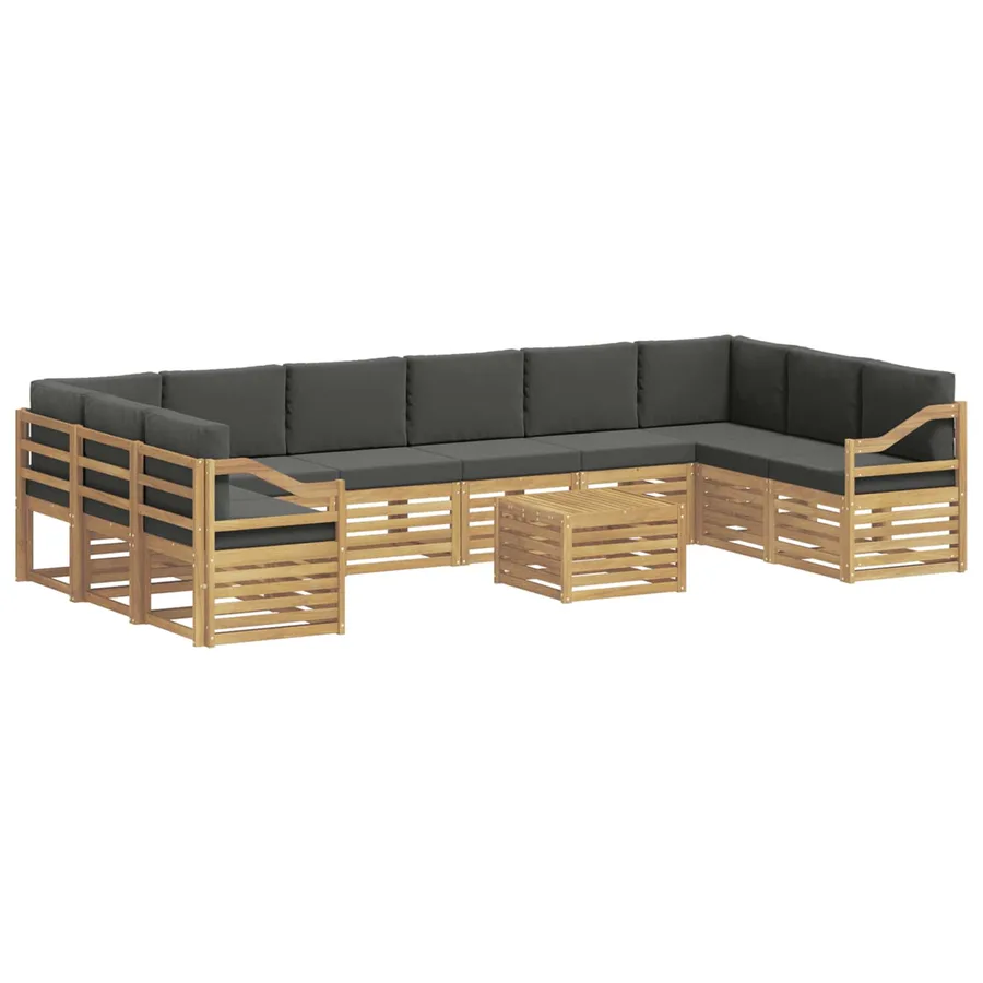 Ensemble de canapés d'extérieur 8 pcs Blanc et Anthracite - 2