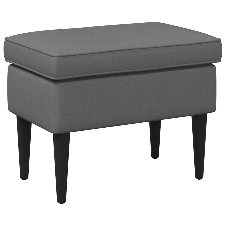 Pouf Gris foncé 55 x 35 x 41 cm Tissu - 2