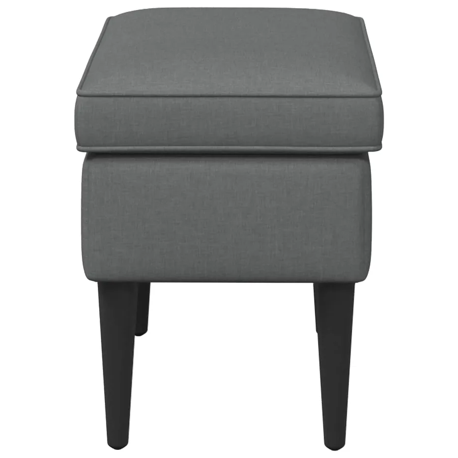 Pouf Gris foncé 55 x 35 x 41 cm Tissu - 4