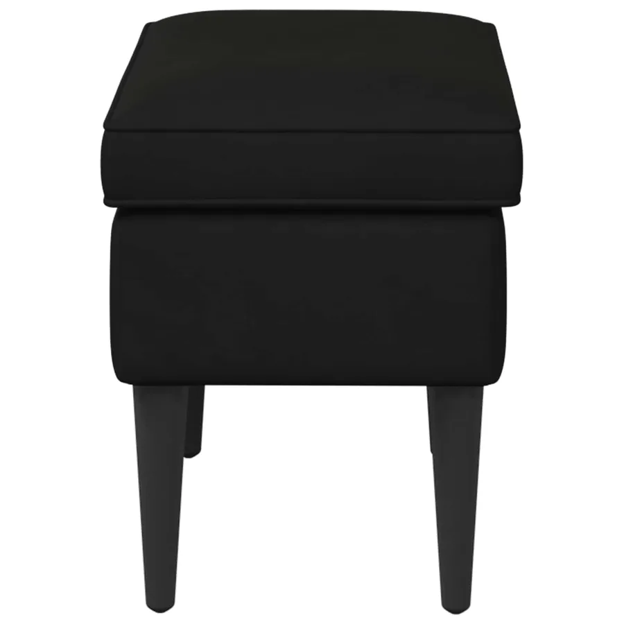 Pouf Noir 55 x 35 x 41 cm Velours - 4