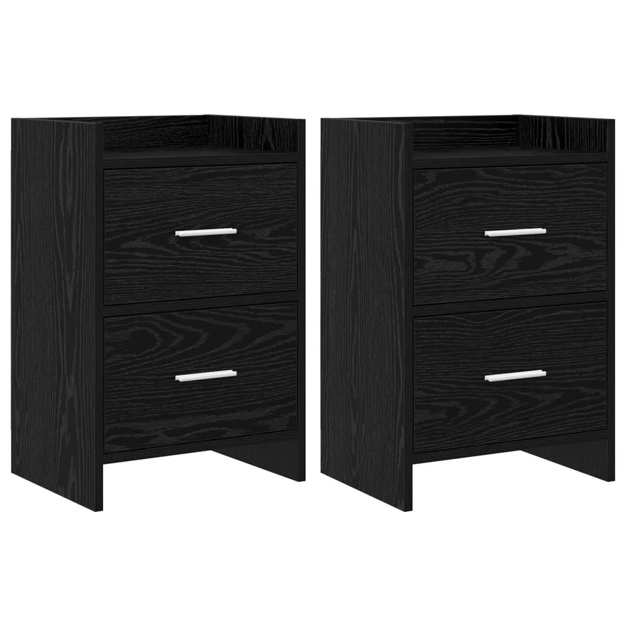 Tables de chevet 2 pcs Chêne noir 40 x 30 x 60 cm