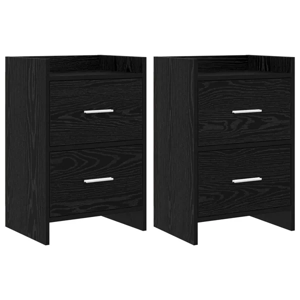 Tables de chevet 2 pcs Chêne noir 40 x 30 x 60 cm