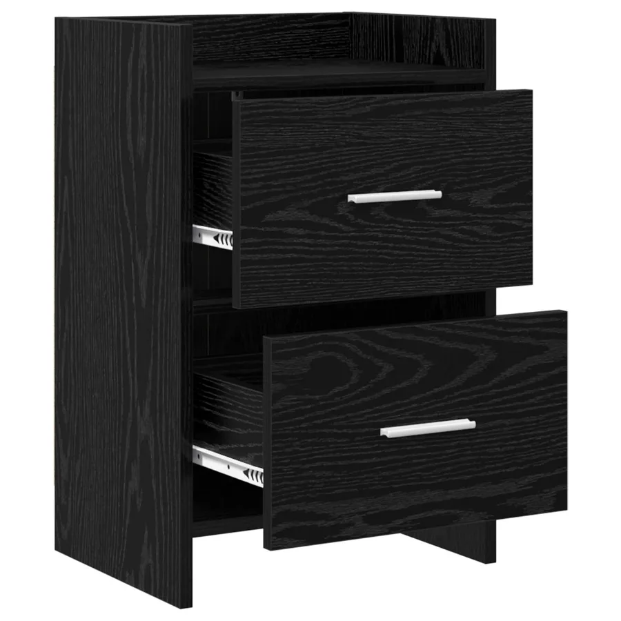 Tables de chevet 2 pcs Chêne noir 40 x 30 x 60 cm - 3