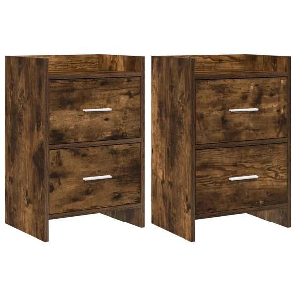 Tables de chevet 2 pcs Chêne fumé 40 x 30 x 60 cm