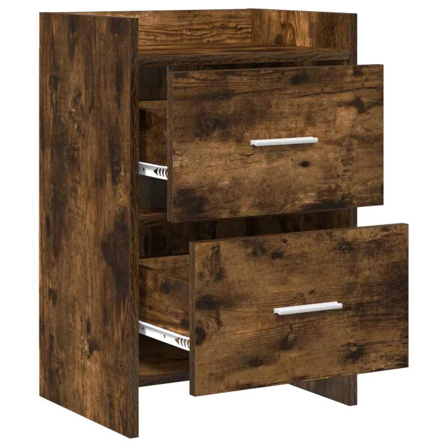Tables de chevet 2 pcs Chêne fumé 40 x 30 x 60 cm - 3