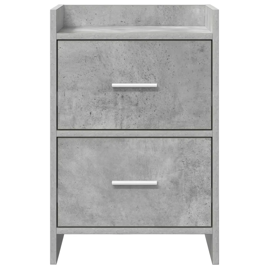 Tables de chevet 2 pcs Gris béton 40 x 30 x 60 cm - 4