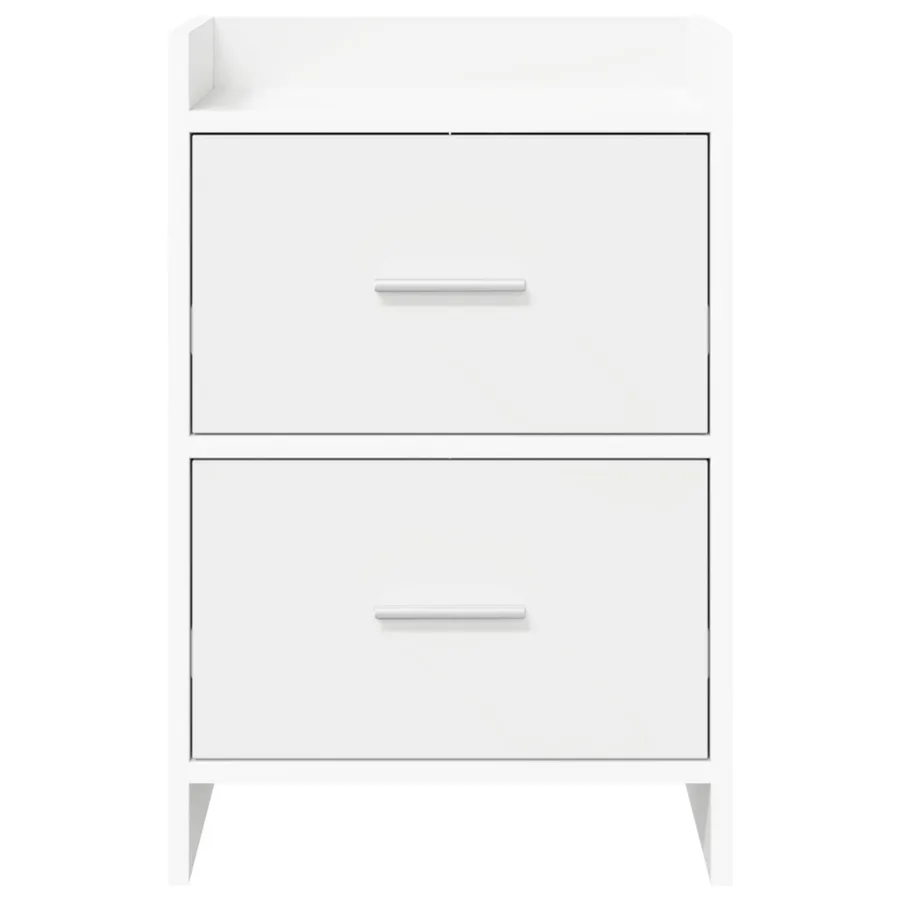 Tables de chevet 2 pcs Blanc 40 x 30 x 60 cm Bois d'ingénierie - 4