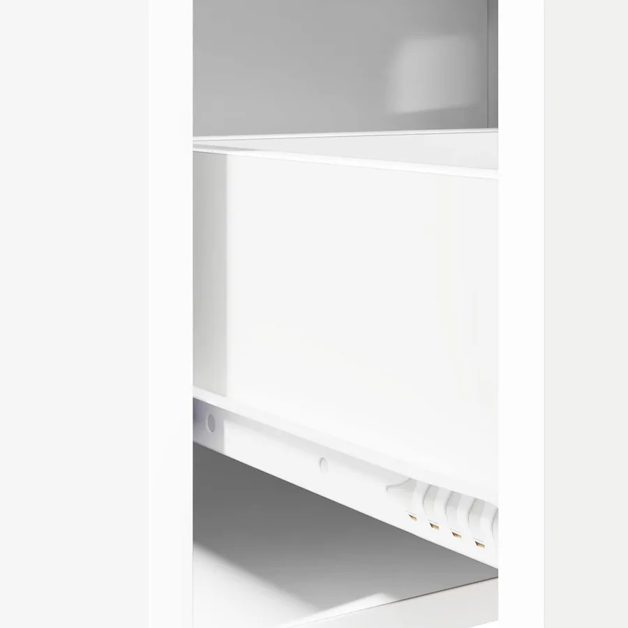 Tables de chevet 2 pcs Blanc 40 x 30 x 60 cm Bois d'ingénierie - 7