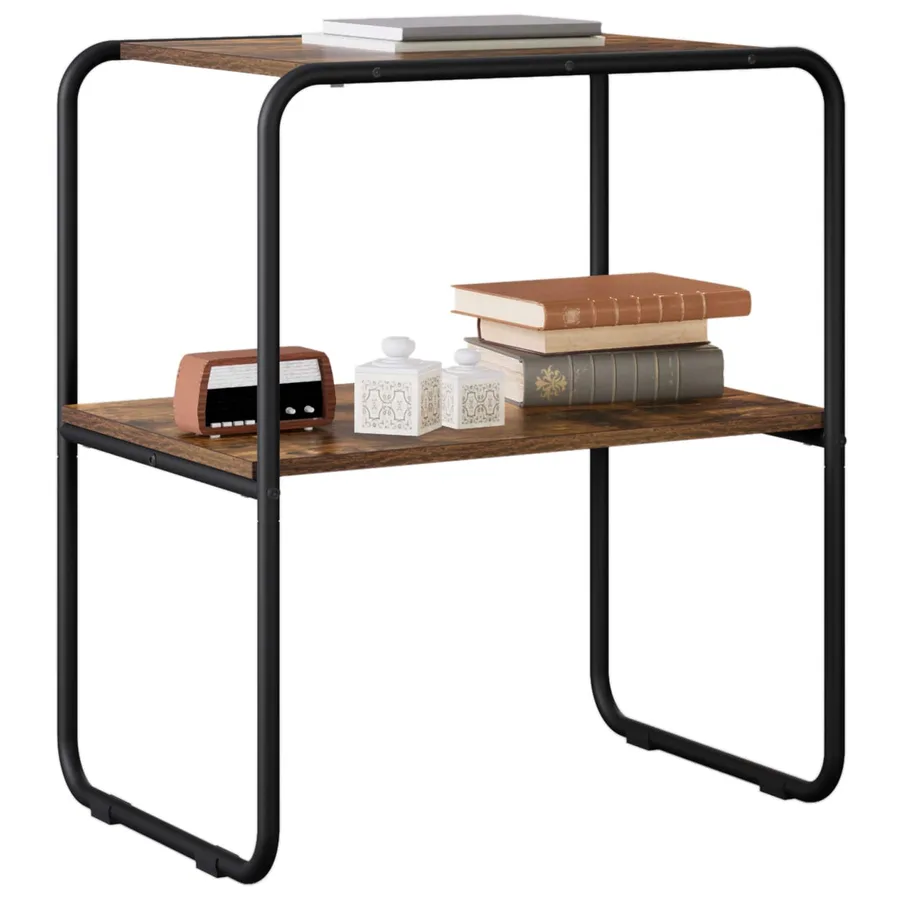 Table console Chêne fumé 80 x 42,5 x 70 cm Bois d'ingénierie - 3