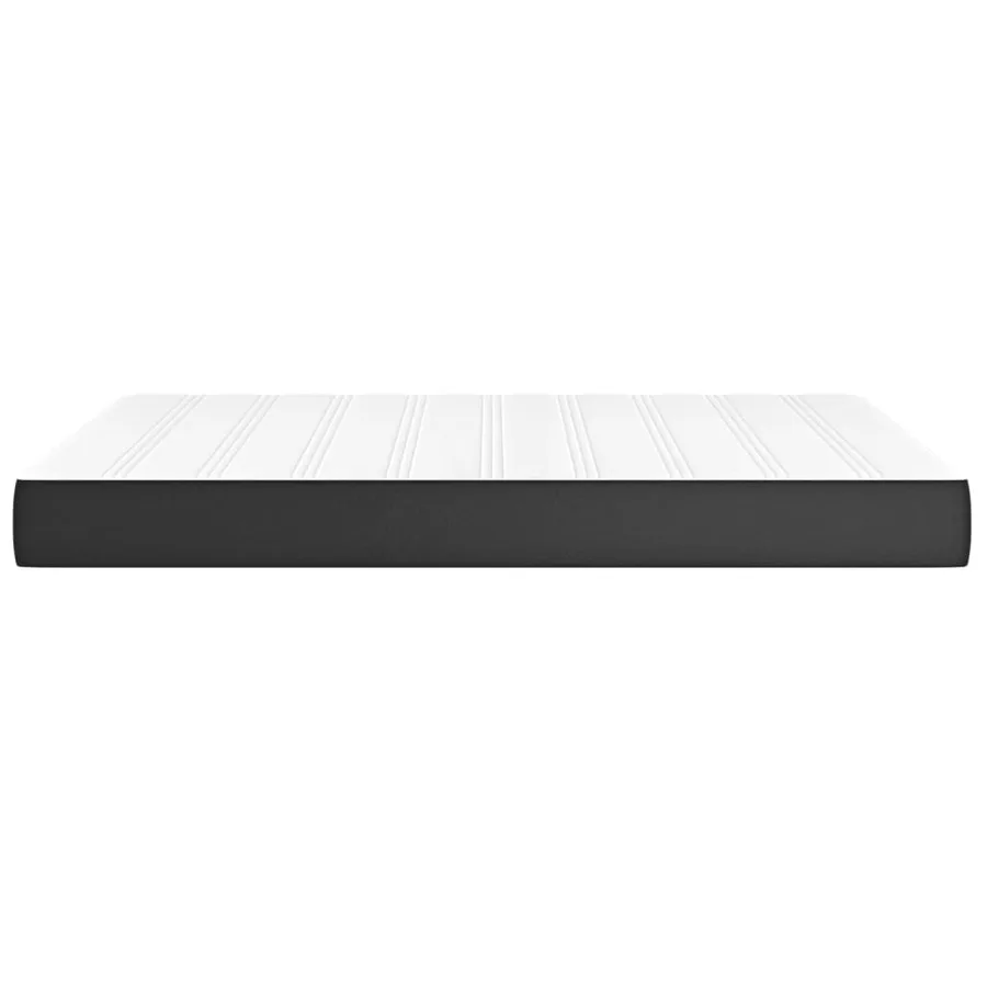 Matelas de lit à ressorts ensachés fermeté moyenne Noir 140x200x20cm Similicuir - 4