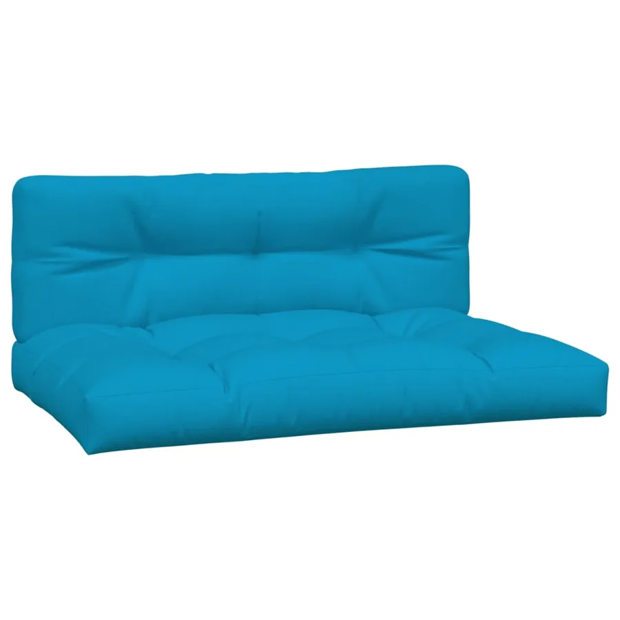 Coussins de palette lot de 2 bleu tissu - 2