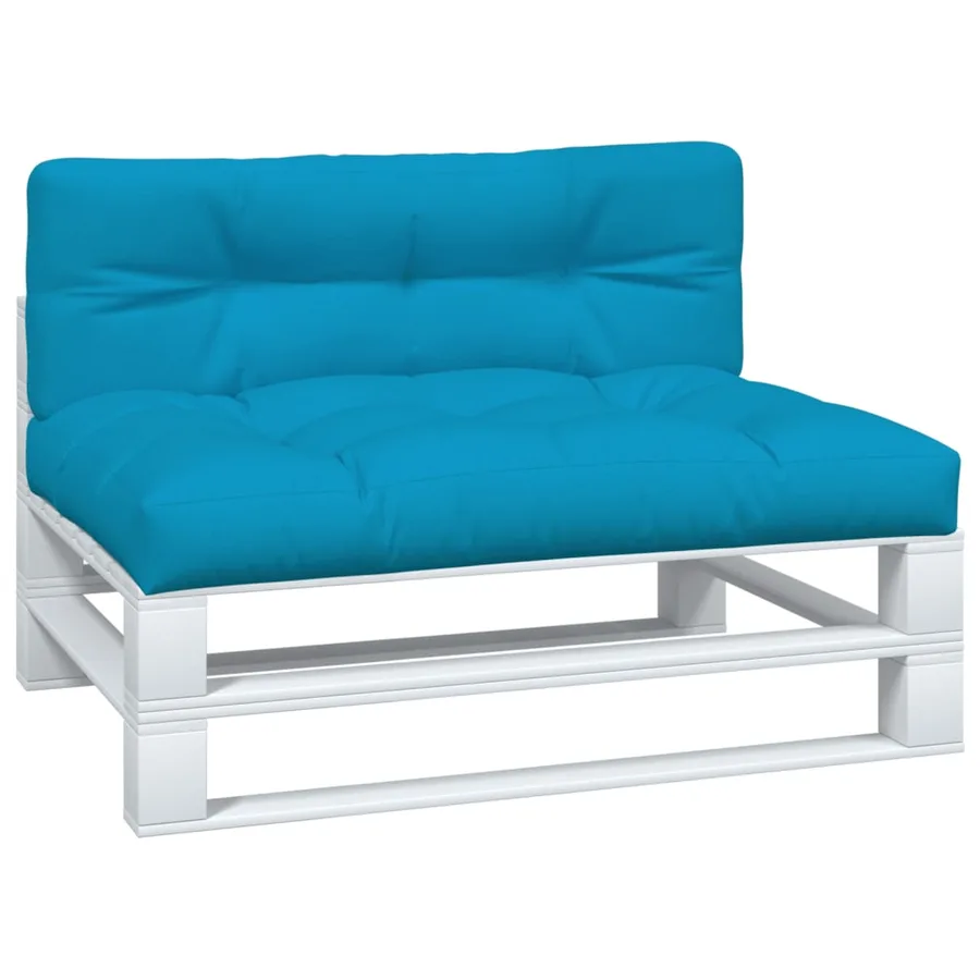 Coussins de palette lot de 2 bleu tissu - 3