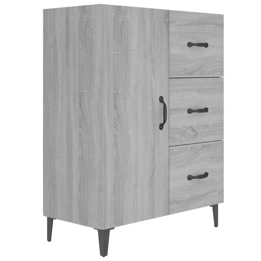 Buffet sonoma gris 69,5x34x90 cm bois d'ingénierie - 2