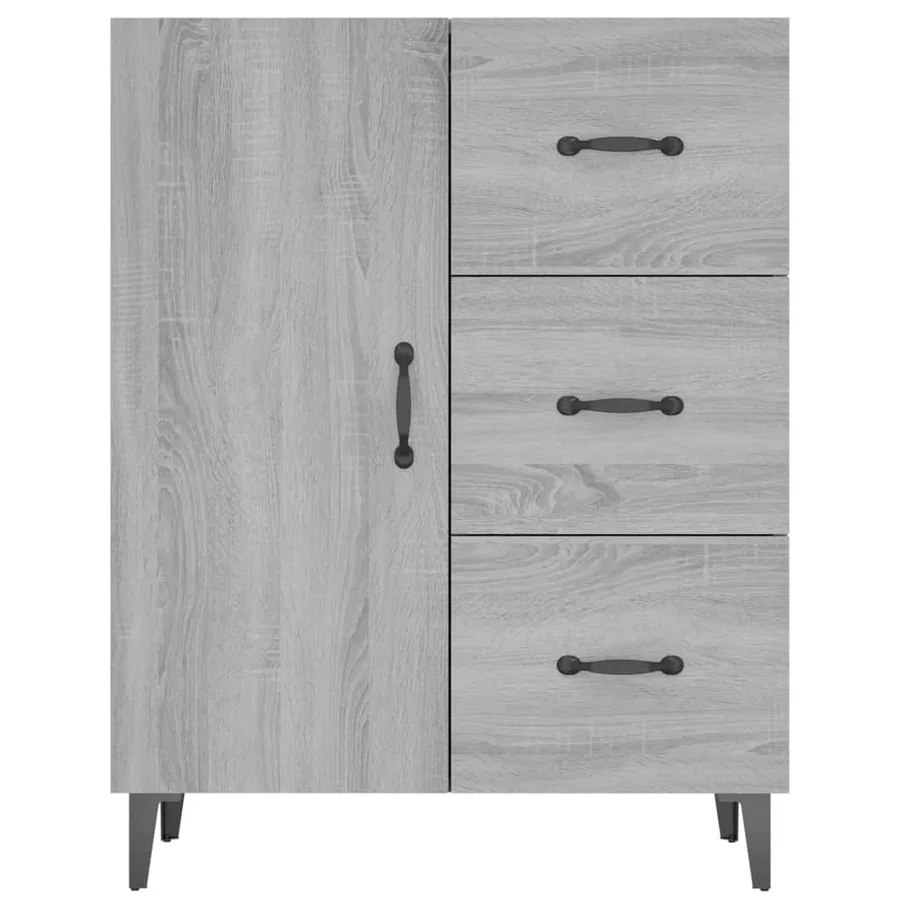 Buffet sonoma gris 69,5x34x90 cm bois d'ingénierie - 5