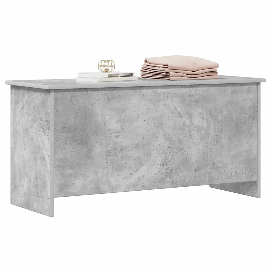 Coffre de rangement avec stockage Gris béton 100 x 40 x 50 cm - 3