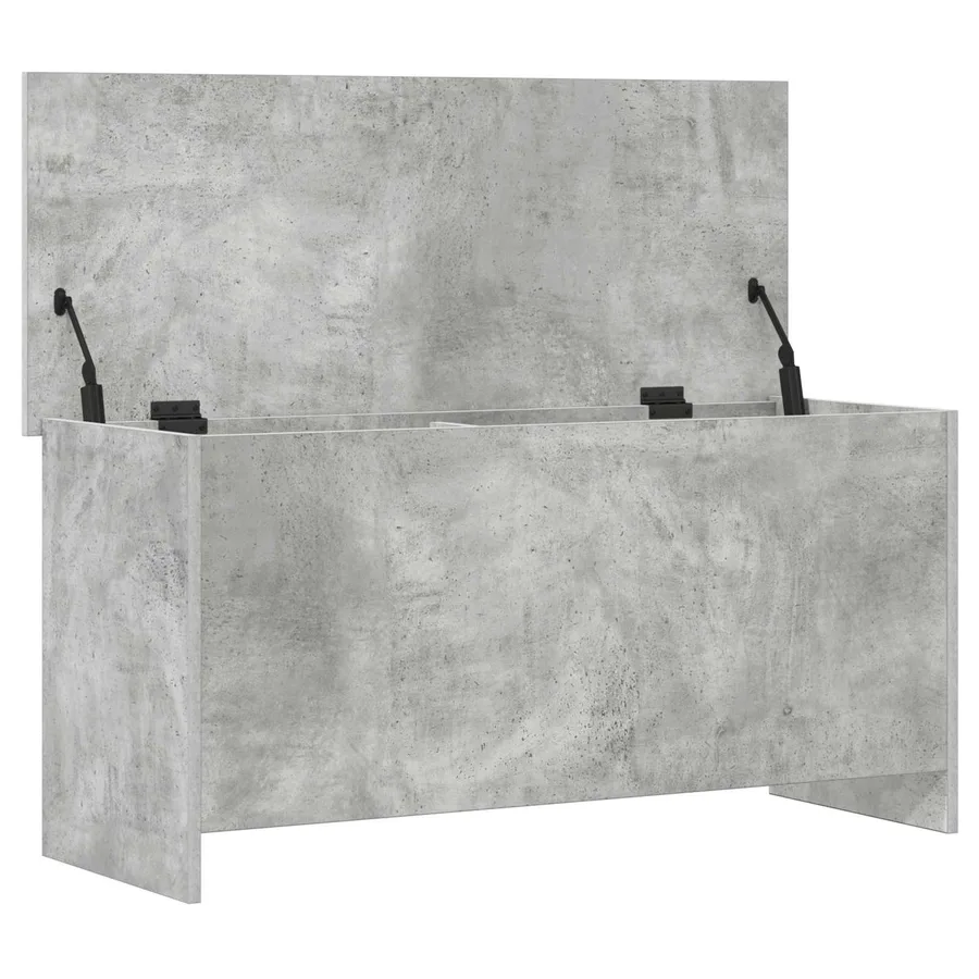 Coffre de rangement avec stockage Gris béton 100 x 40 x 50 cm - 5