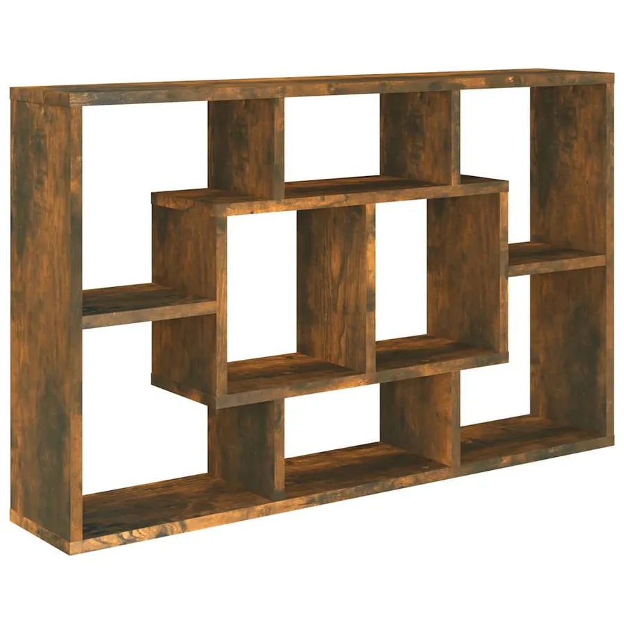Étagère murale Chêne fumé 85x16x52,5 cm Bois d'ingénierie - 2