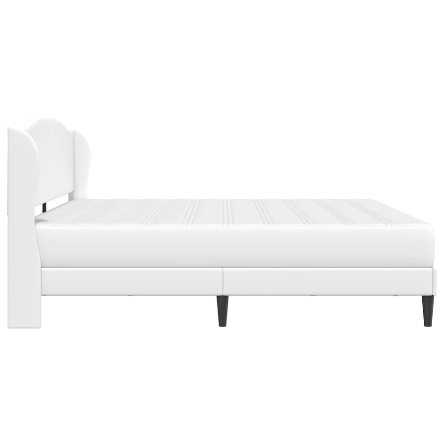 Cadre de lit avec tête de lit Blanc 200 x 200 cm Simili cuir - 7