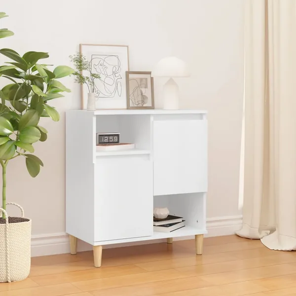 Buffet Blanc 60x35x70 cm Bois d'ingénierie