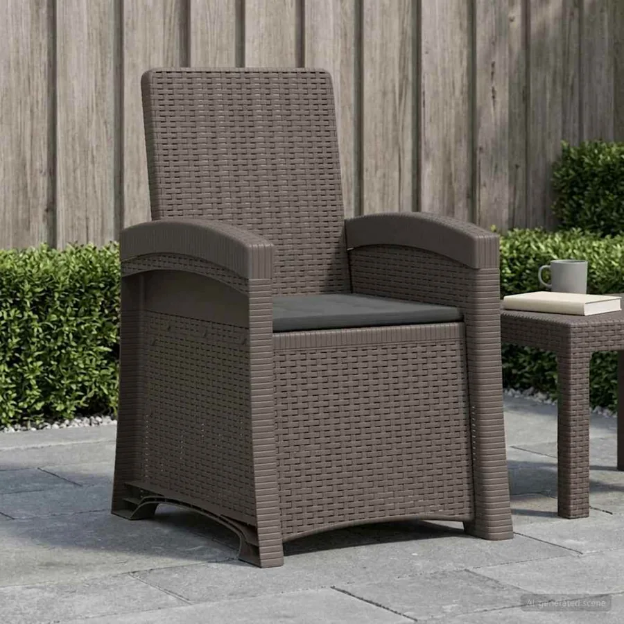 Chaise de jardin inclinable imitant le rotin PP