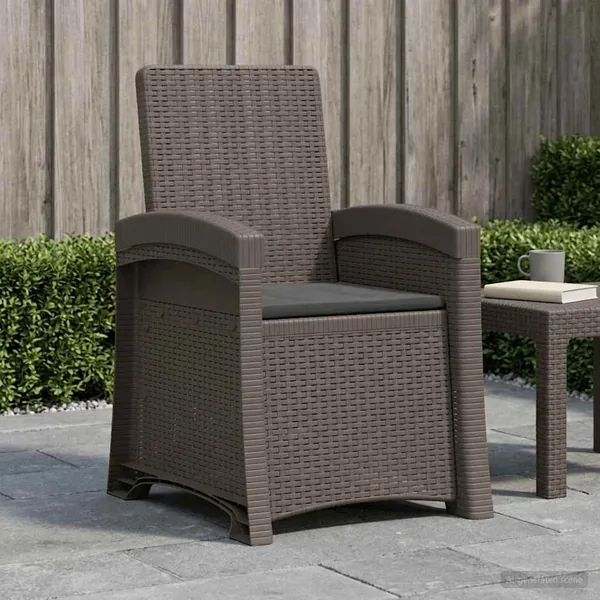 Chaise de jardin inclinable imitant le rotin PP
